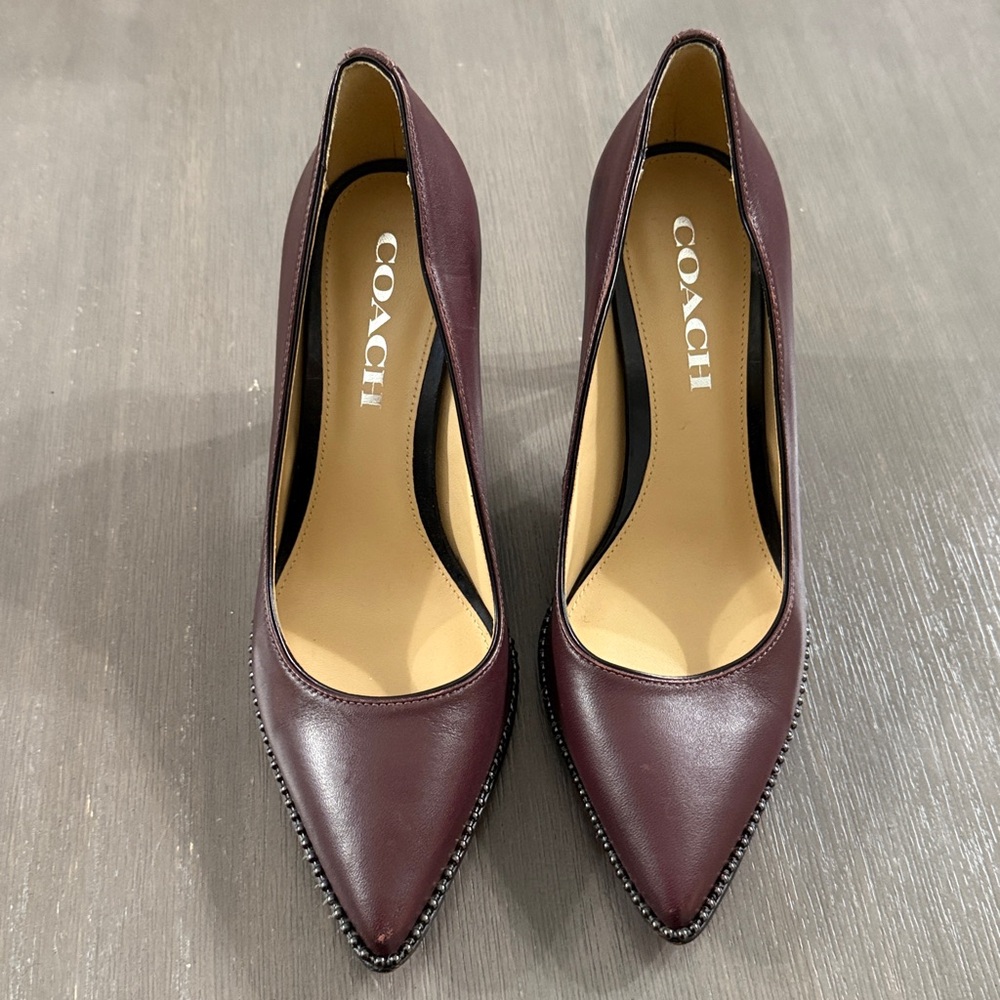 Coach Waverly Beadchain Pointed-Toe Pumps - Picture 3 of 8